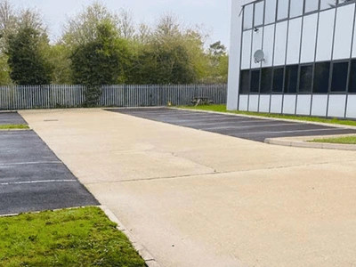 Spotless car park after professional cleaning