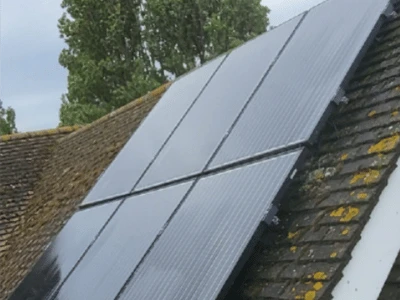 Clean solar panels after professional cleaning