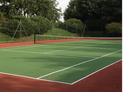 Clean tennis court after professional cleaning